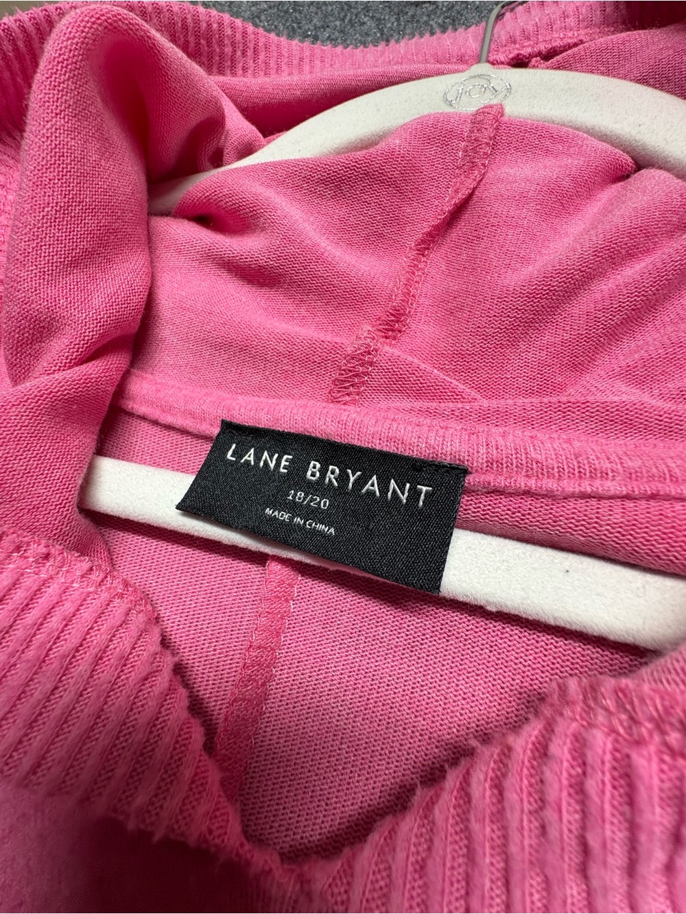 Lane Bryant Pink Hooded Sweater - Cozy Knit Pullover size 18/20